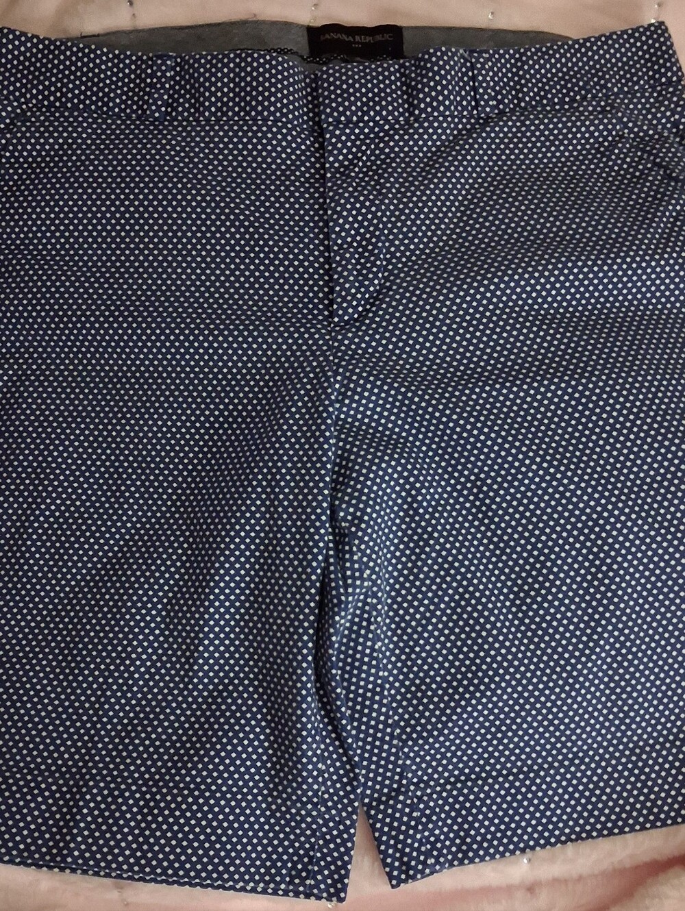 Banana Republic Navy and White Polka Dot Shorts